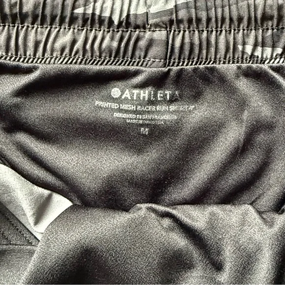 Athleta Black and Gray Athletic Shorts with Modern Camo - Picture 3 of 5
